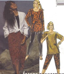 4887 MCCALLS TIE JACKET, TOPS, SKIRT, PANTS, PEDAL PUSHERS PATTERN 14